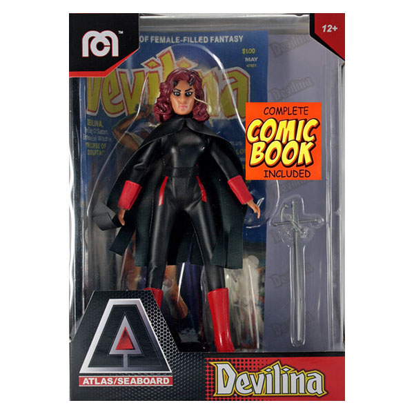 Mego Atlas Comics Devilina 8 Inch Action Figure with Comic